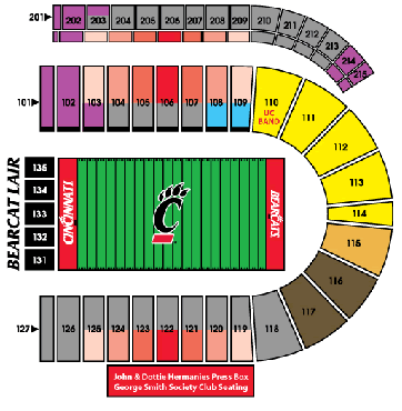 Uc Nippert Stadium Seating Chart