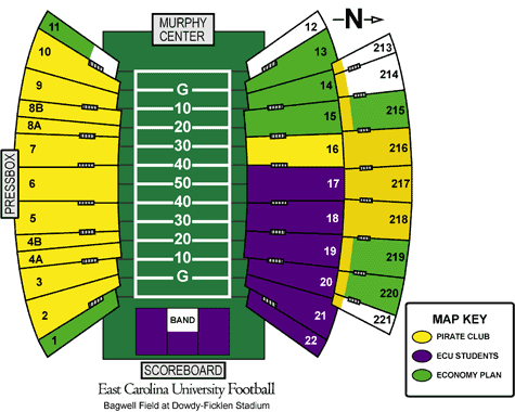 Dowdy Ficklen Stadium Seating Chart