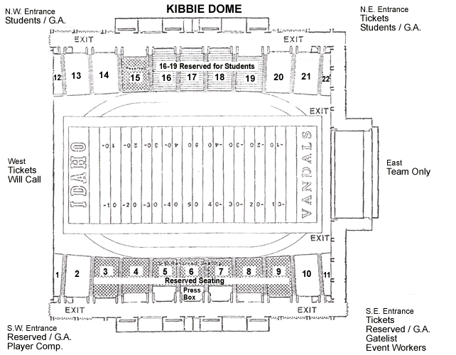 Kibbie Dome Seating Chart