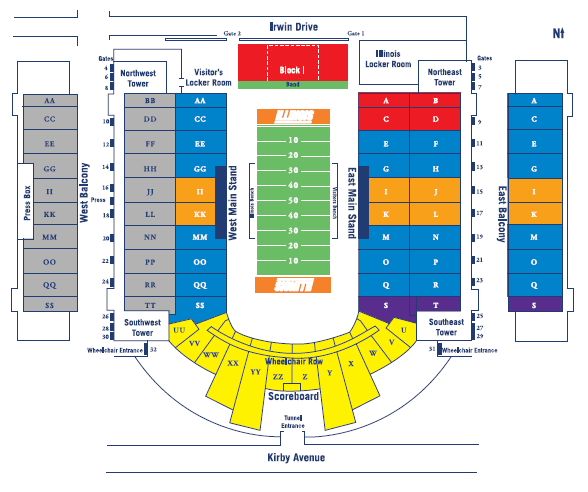 indiana university memorial stadium seating chart - Part ...
