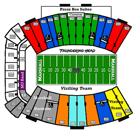 Marshall University Football Stadium Seating Chart