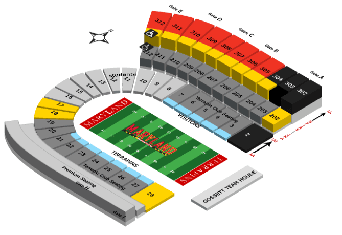 university of maryland byrd stadium seating chart - Part ...