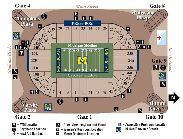 University Of Michigan Seating Chart Football