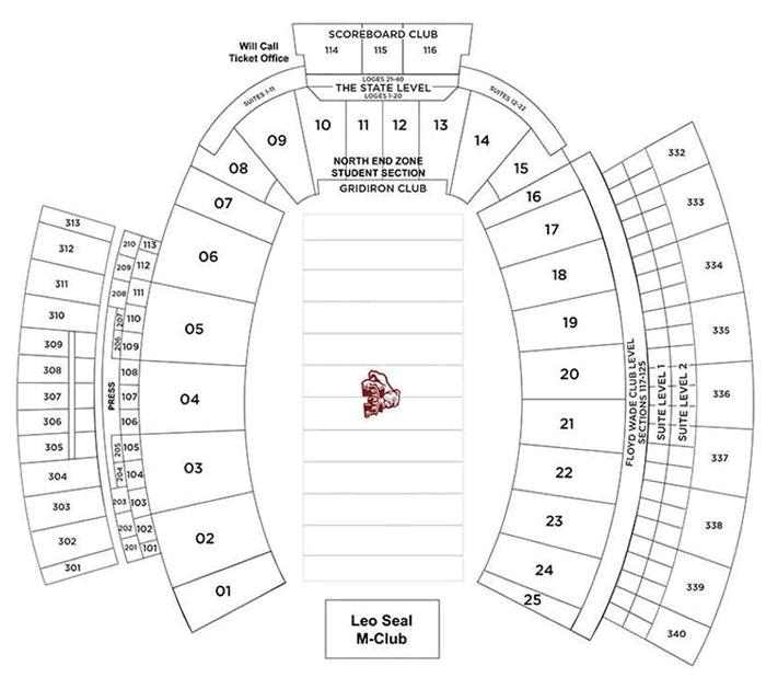 Davis Wade Stadium Seating Chart 2014