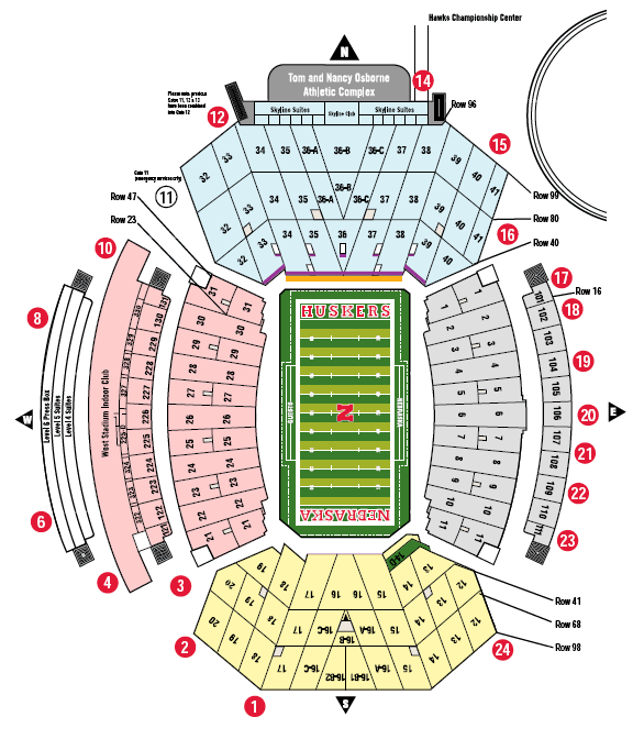 Ku Football Memorial Stadium Seating Chart