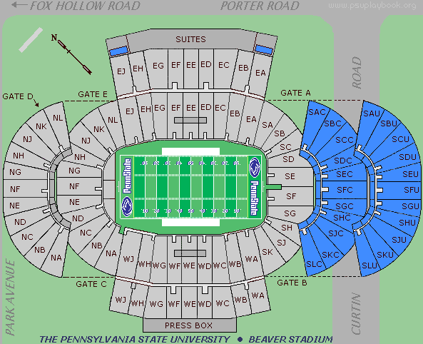 Penn State Stadium Chart
