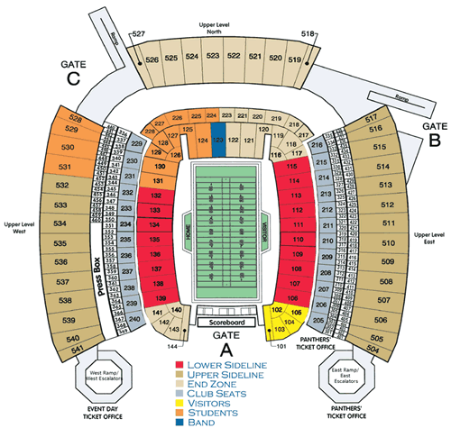 Pittsburgh Panthers Football Seating Chart