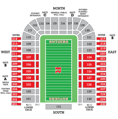 Rutgers Football Seating Chart