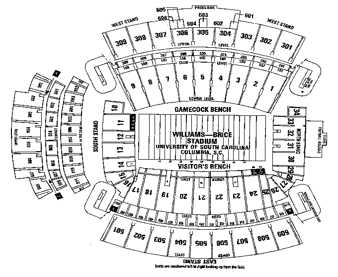 Gamecock Seating Chart