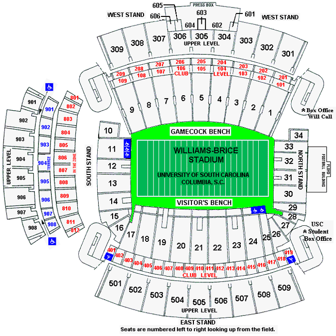 Williams Stadium Seating Chart