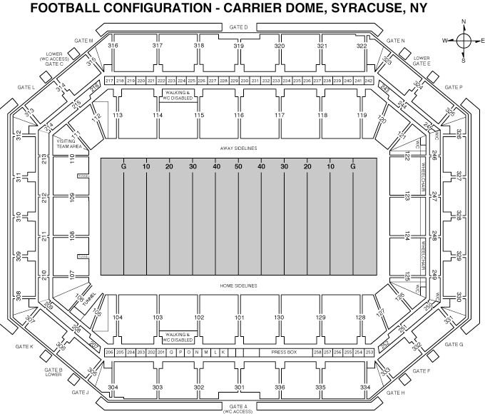 Carrier Dome Seating Chart