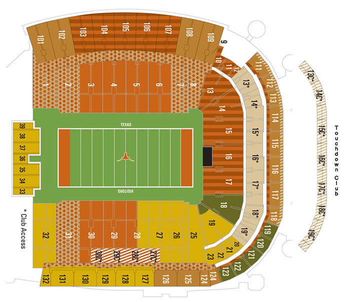 university texas stadium seating chart - Part.tscoreks.org
