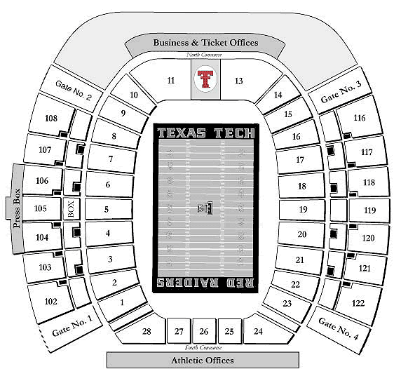 Seating Chart At Jones Stadium Texas Tech