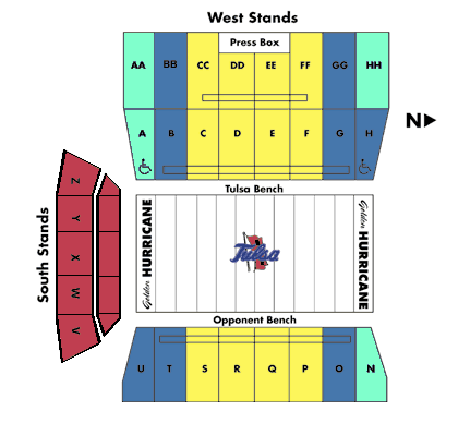 Tu Football Stadium Seating Chart