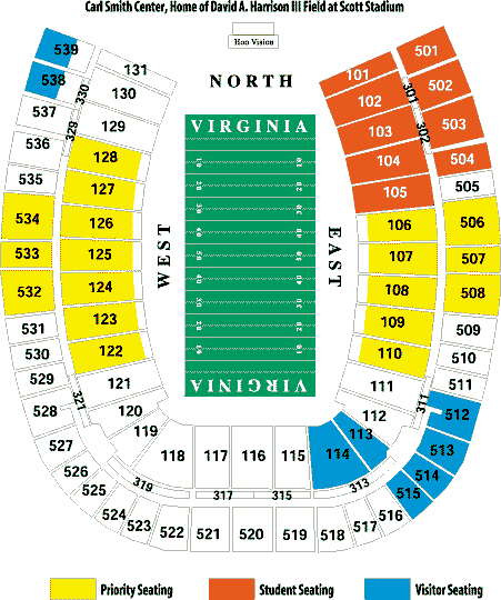 Scott Stadium Charlottesville Seating Chart