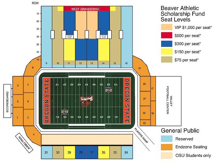 Oregon State Beavers Football Future 2000 Schedule